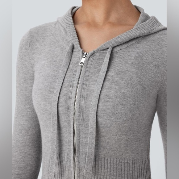 Halara Hooded Drawstring Zipper Long Sleeve Casual Cardigan small - Picture 4 of 5